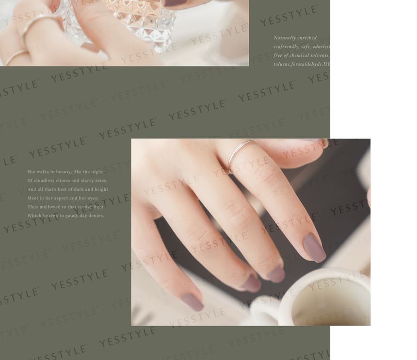 ALLOYA - Water-Based Natural Nail Polish Environmental Friendly 156 Edinburgh’s Sunset, 10ml, 60 g, 6934849101564