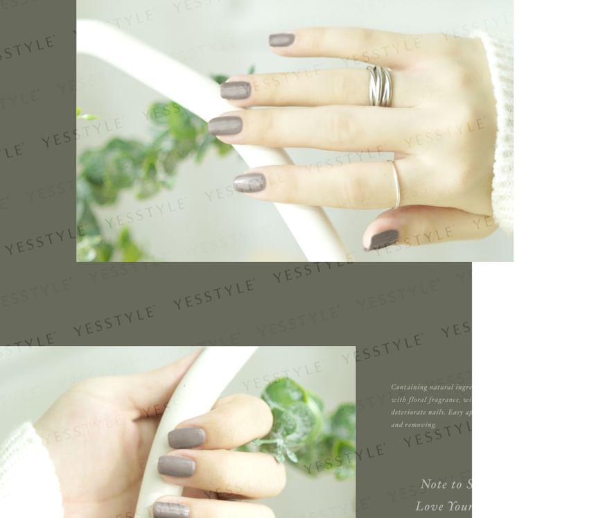ALLOYA - Water-Based Natural Nail Polish Environmental Friendly 163 Chia Seed Nut Pudding, 10ml, 60 g, 6934849101632