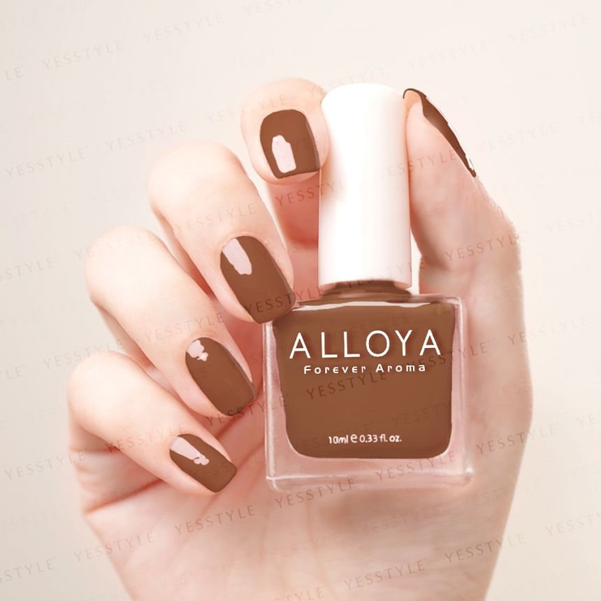 ALLOYA - Water-Based Natural Nail Polish Environmental Friendly 169 Milk Toffee Sundae, 10ml, 60 g, 6934849101694