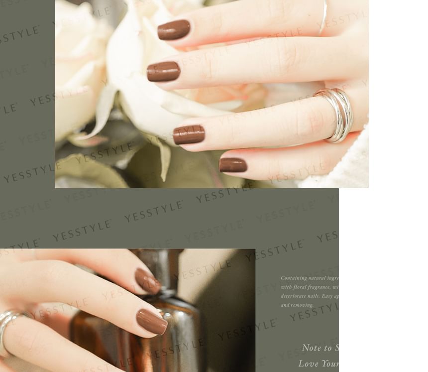 ALLOYA - Water-Based Natural Nail Polish Environmental Friendly 169 Milk Toffee Sundae, 10ml, 60 g, 6934849101694