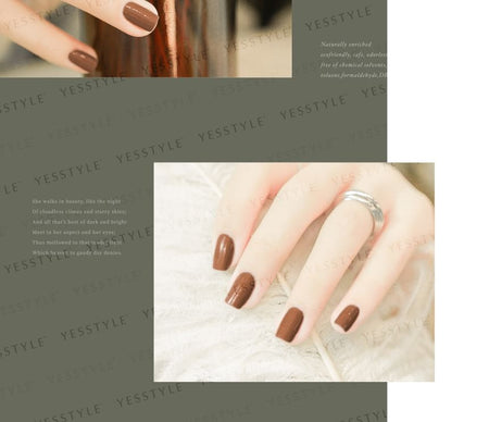 ALLOYA - Water-Based Natural Nail Polish Environmental Friendly 169 Milk Toffee Sundae, 10ml, 60 g, 6934849101694