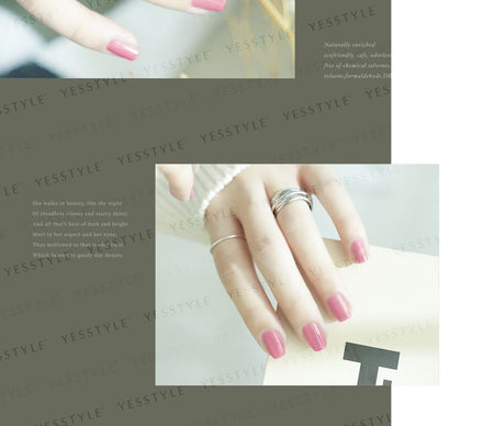 ALLOYA - Water-Based Natural Nail Polish Environmental Friendly 036 Pink Panther, 10ml, 60 g, 6934849100369