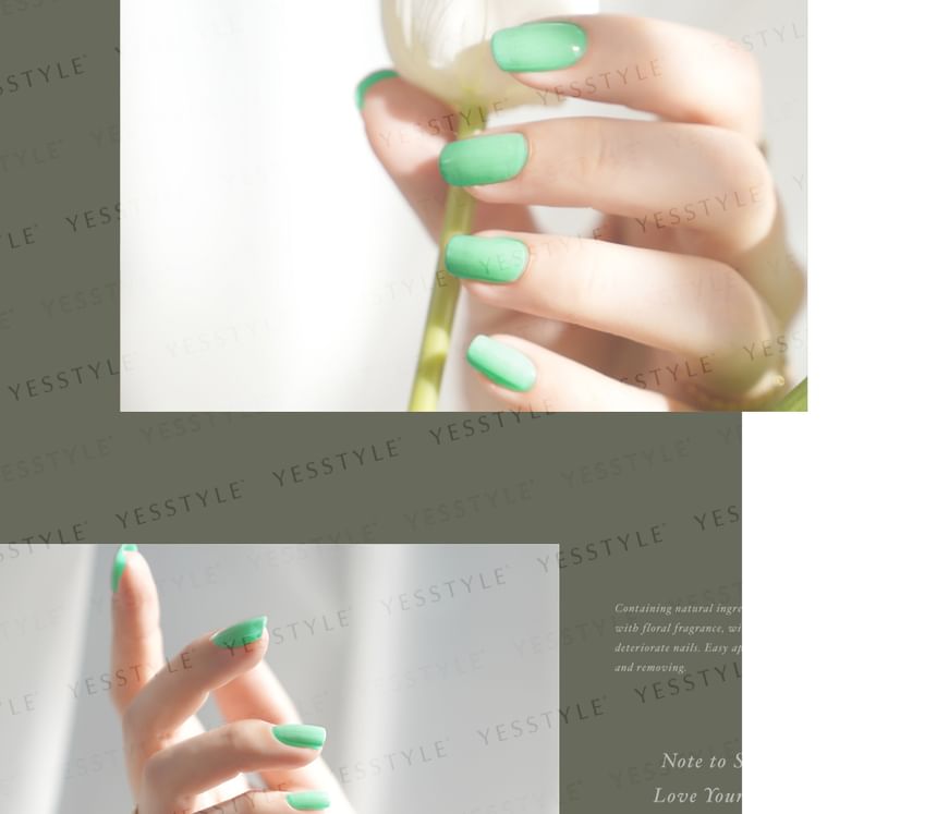 ALLOYA - Water-Based Natural Nail Polish Environmental Friendly 038 Fountain Of Youth, 10ml, 60 g, 6934849100383