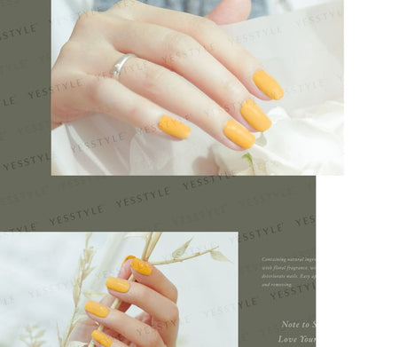 ALLOYA - Water-Based Natural Nail Polish Environmental Friendly 048 Sunflower, 10ml, 60 g, 6934849100482