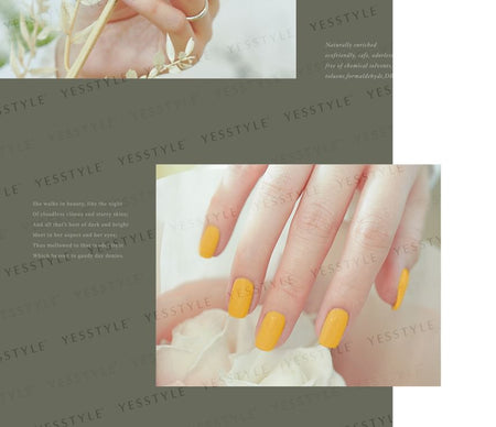 ALLOYA - Water-Based Natural Nail Polish Environmental Friendly 048 Sunflower, 10ml, 60 g, 6934849100482