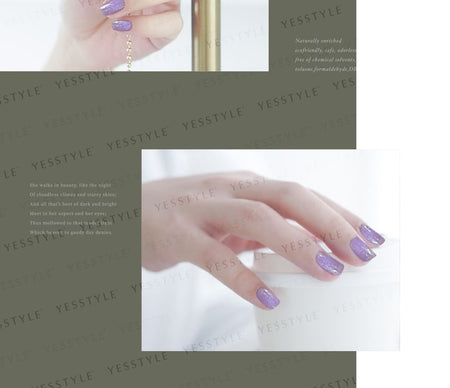 ALLOYA - Water-Based Natural Nail Polish Environmental Friendly 051 Mysterious Garden, 10ml, 60 g, 6934849100512