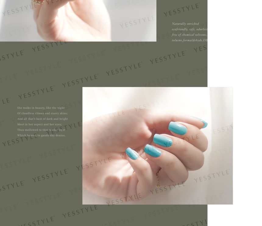 ALLOYA - Water-Based Natural Nail Polish Environmental Friendly 057 Fly Me To The Moon, 10ml, 60 g, 6934849100574