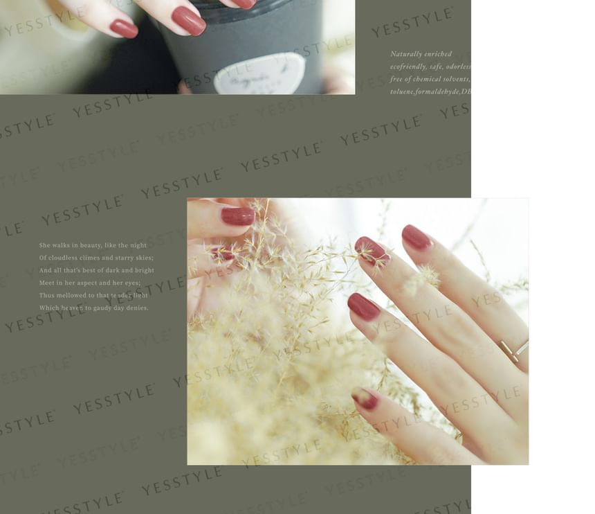 ALLOYA - Water-Based Natural Nail Polish Environmental Friendly 064 African Safari, 10ml, 60 g, 6934849100642