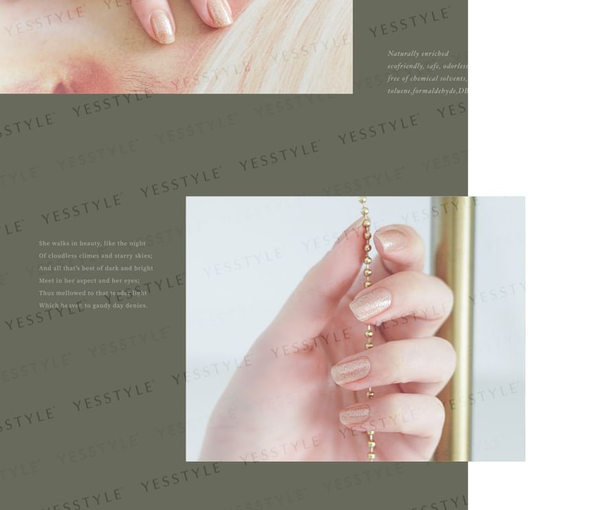 ALLOYA - Water-Based Natural Nail Polish Environmental Friendly 086 Milky Way, 10ml, 60 g, 6934849100864