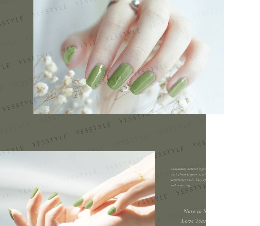 ALLOYA - Water-Based Natural Nail Polish Environmental Friendly 003 Walking In The Woods, 10ml, 60 g, 6934849100031