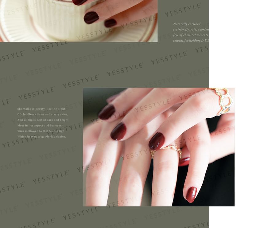 ALLOYA - Water-Based Natural Nail Polish Environmental Friendly 015 How About A BBQ Party, 10ml, 60 g, 6934849100154