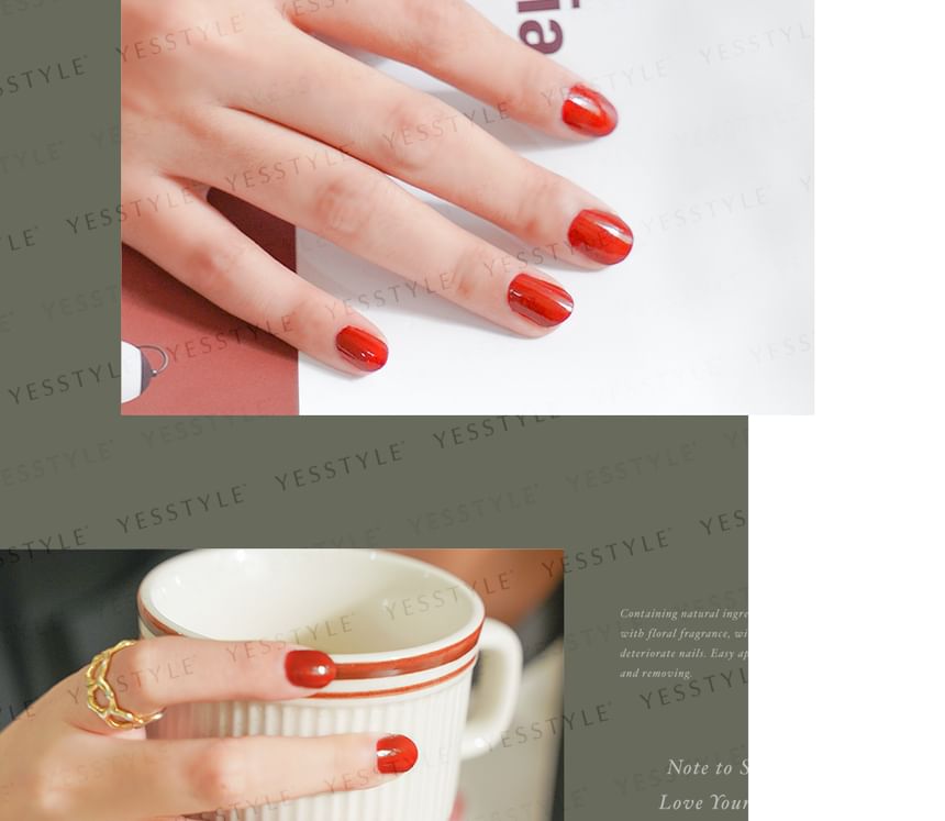 ALLOYA - Water-Based Natural Nail Polish Environmental Friendly 018 Two Of Hearts, 10ml, 60 g, 6934849100185