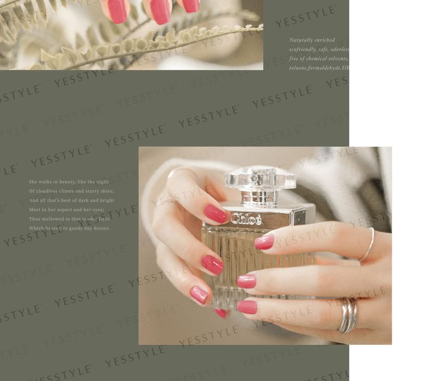 ALLOYA - Water-Based Natural Nail Polish Environmental Friendly 020 High Heels For June, 10ml, 60 g, 6934849100208