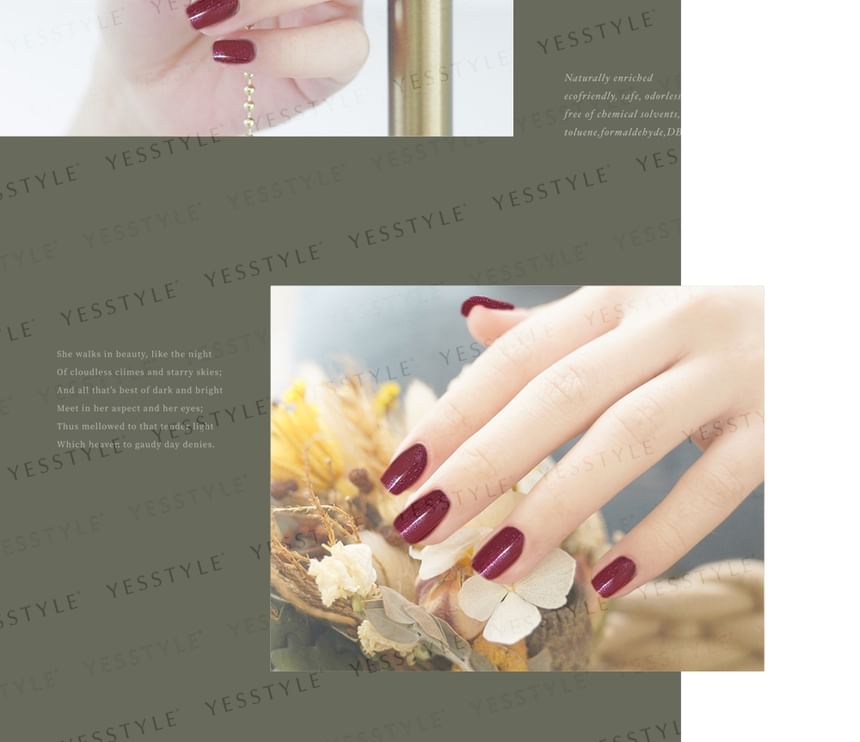 ALLOYA - Water-Based Natural Nail Polish Environmental Friendly 022 Bread & Jam, 10ml, 60 g, 6934849100222