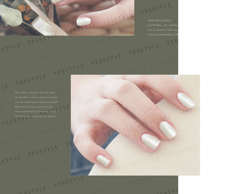 ALLOYA - Water-Based Natural Nail Polish Environmental Friendly 023 My Pearl Earrings, 10ml, 60 g, 6934849100239
