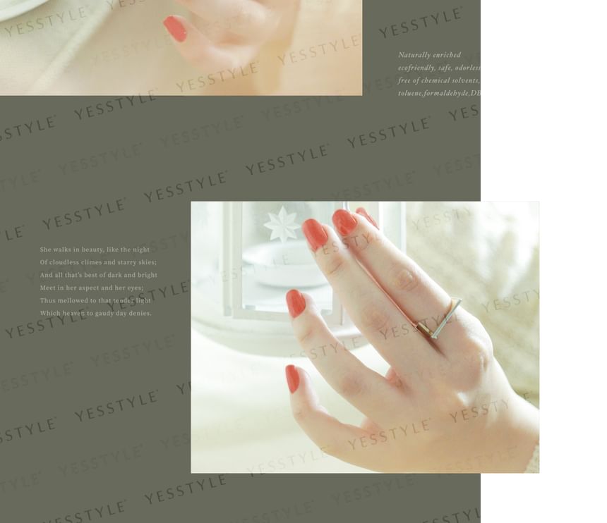 ALLOYA - Water-Based Natural Nail Polish Environmental Friendly 029 Encounter, 10ml, 60 g, 6934849100291