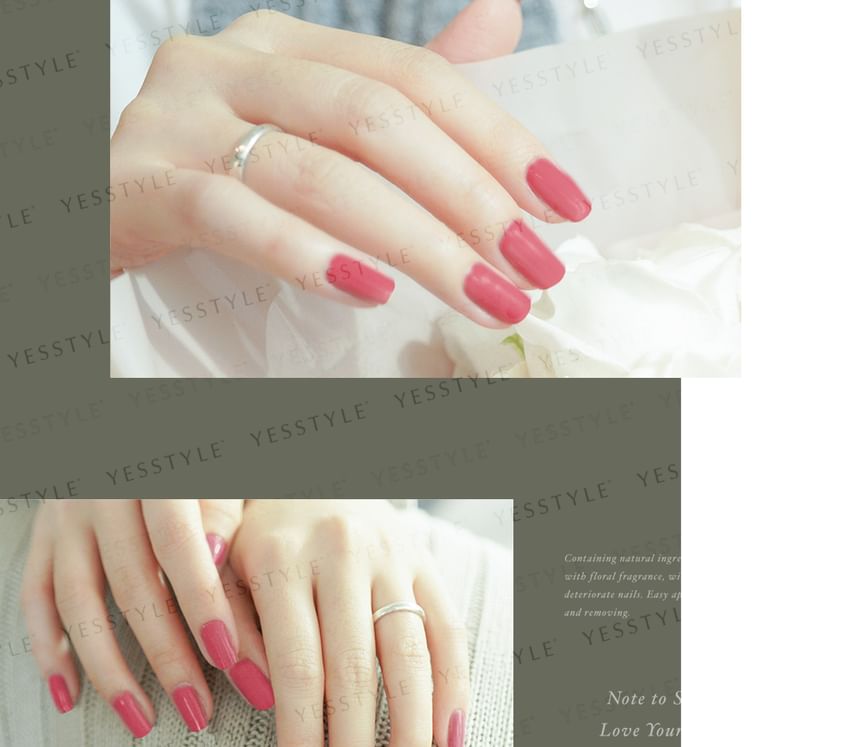 ALLOYA - Water-Based Natural Nail Polish Environmental Friendly 033 Love Me Tender, 10ml, 60 g, 6934849100338