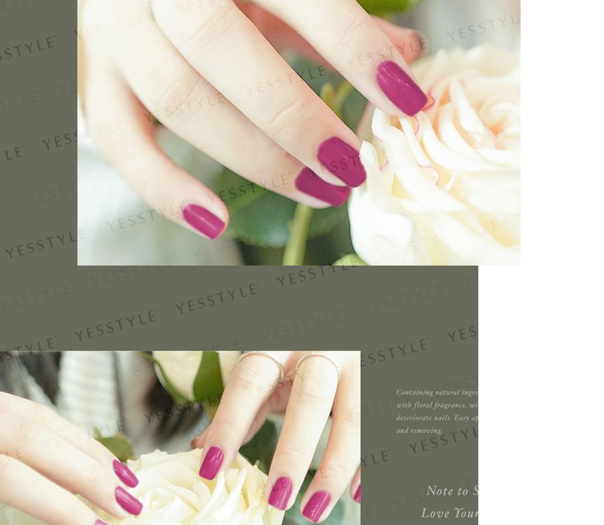 ALLOYA - Water-Based Natural Nail Polish Environmental Friendly 034 Delicious Grapes, 10ml, 60 g, 6934849100345