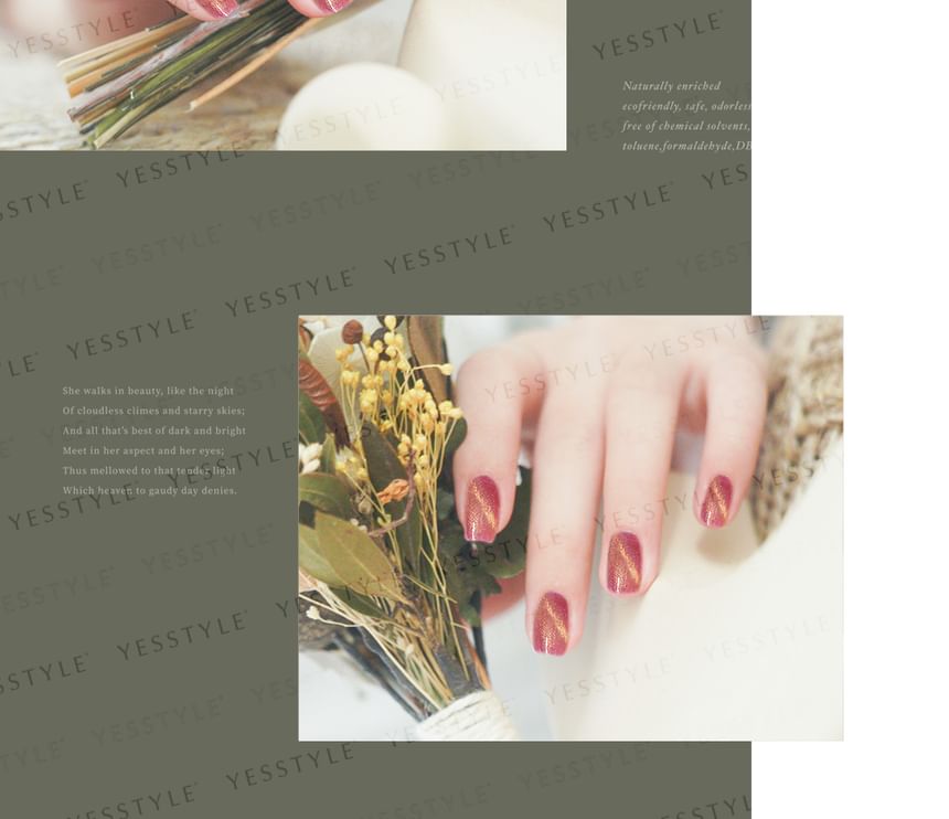 ALLOYA - Water-Based Natural Nail Polish Environmental Friendly 116 Colorful Red Yearning, 10ml, 60 g, 6934849101168