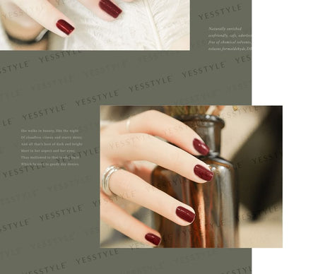 ALLOYA - Water-Based Natural Nail Polish Environmental Friendly 187 Bloody Jazz, 10ml, 60 g, 6934849101878