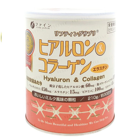 FINE JAPAN - Hyaluron & Collagen Powder Can Type, 210g, 330 g, 4976652004269