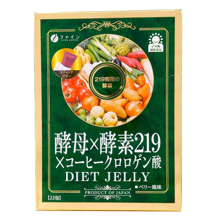 FINE JAPAN - Yeast x Enzyme 219 Diet Jelly, 10g x 22, 285 g, 4976652009967