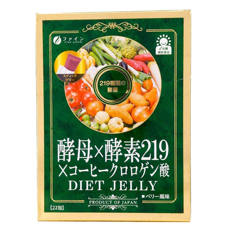 FINE JAPAN - Yeast x Enzyme 219 Diet Jelly, 10g x 22, 285 g, 4976652009967