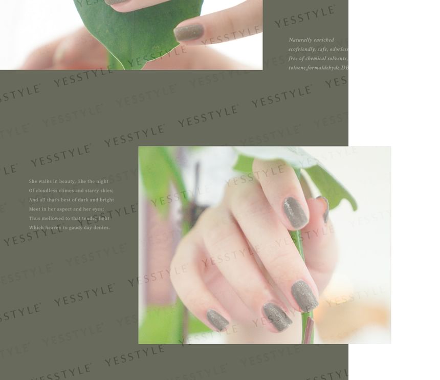 ALLOYA - Water-Based Natural Nail Polish Environmental Friendly 178 Firefly Bridge Riverside, 10ml, 60 g, 6934849101786