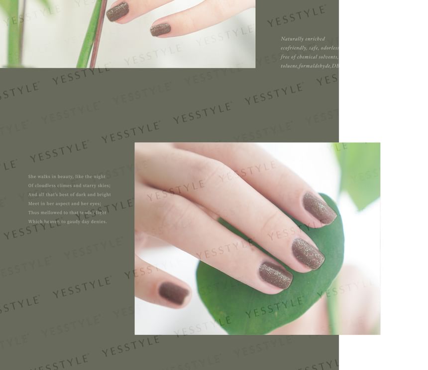 ALLOYA - Water-Based Natural Nail Polish Environmental Friendly 179 Night Firefly Dancing, 10ml, 60 g, 6934849101793