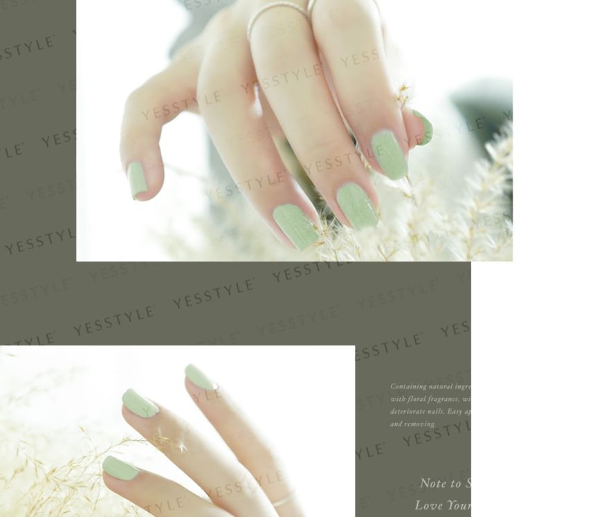 ALLOYA - Water-Based Natural Nail Polish Environmental Friendly 181 Christine Bean Greens, 10ml, 60 g, 6934849101816