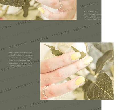 ALLOYA - Water-Based Natural Nail Polish Environmental Friendly 182 Princess Catherine Yellow, 10ml, 60 g, 6934849101823