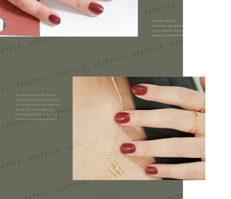 ALLOYA - Water-Based Natural Nail Polish Environmental Friendly 186 Scarlet Silk Witch, 10ml, 60 g, 6934849101861