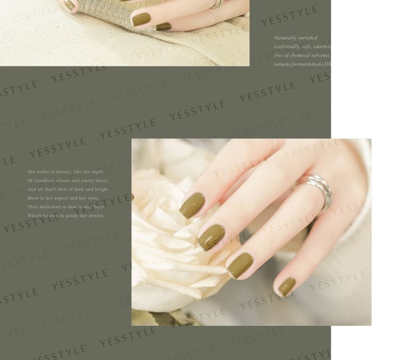 ALLOYA - Water-Based Natural Nail Polish Environmental Friendly 189 Heroic Peter Pan, 10ml, 60 g, 6934849101892