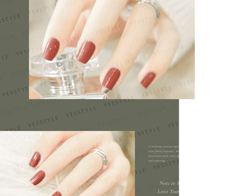 ALLOYA - Water-Based Natural Nail Polish Environmental Friendly 191 Intellectual Brick Red, 10ml, 60 g, 6934849101915