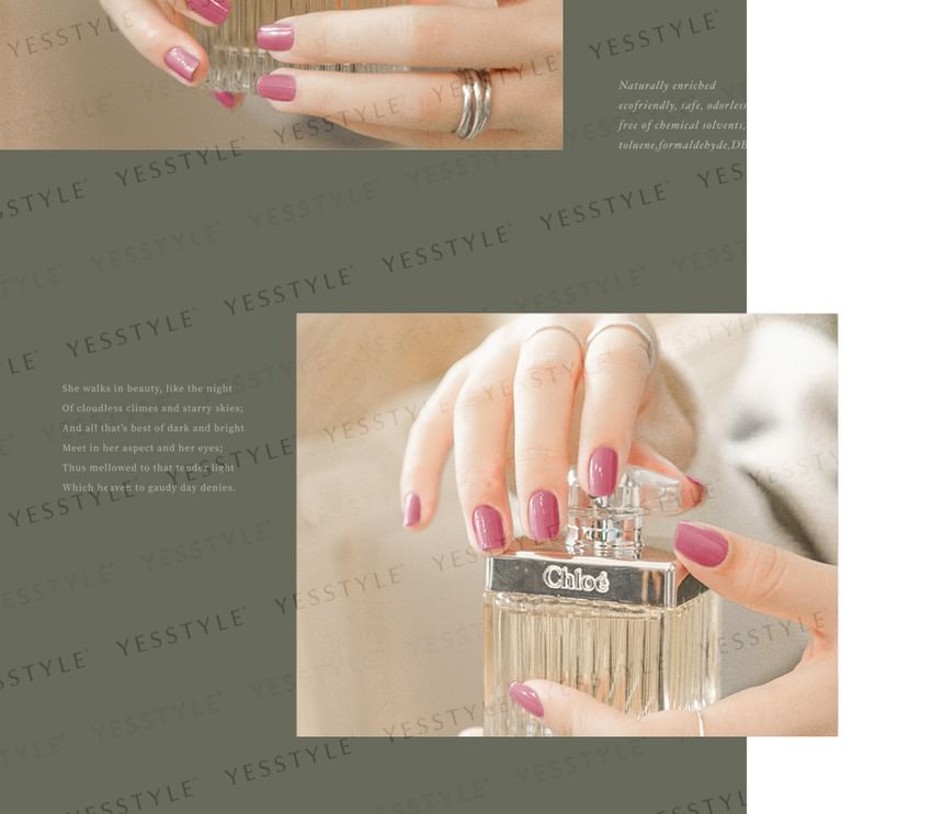 ALLOYA - Water-Based Natural Nail Polish Environmental Friendly 195 Lanvin Aura, 10ml, 60 g, 6934849101953