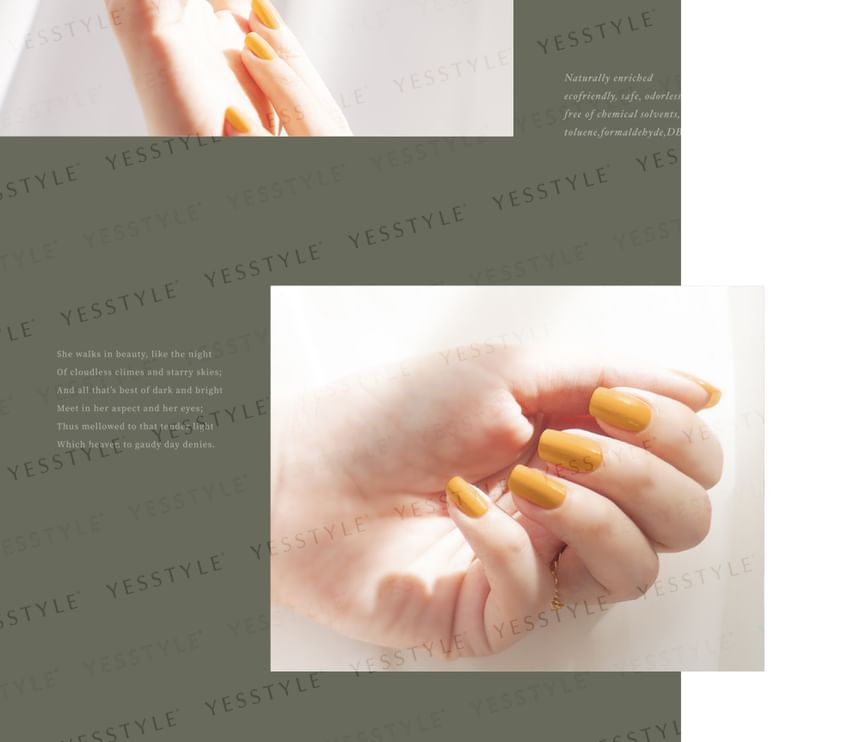 ALLOYA - Water-Based Natural Nail Polish Environmental Friendly 199 Warm Glow, 10ml, 60 g, 6934849101991