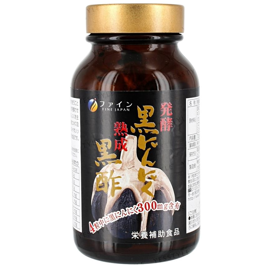 FINE JAPAN - Fermented Balck Garlic & Black Vinegar Capsules, 120 Capsules, 237 g, 4976652004696