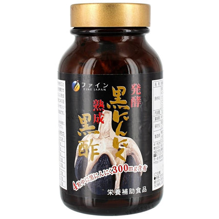 FINE JAPAN - Fermented Balck Garlic & Black Vinegar Capsules, 120 Capsules, 237 g, 4976652004696