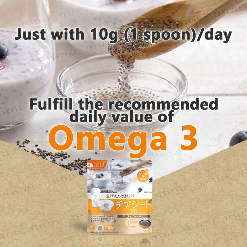 FINE JAPAN - Fine Superfood Ecology Chia Seeds, 300g, 310 g, 4976652009271