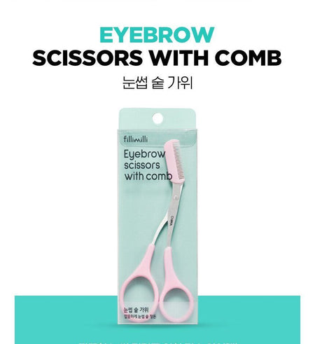 fillimilli - Eyebrow Scissors With Comb, 1 pc, 23 g, 8809374645792