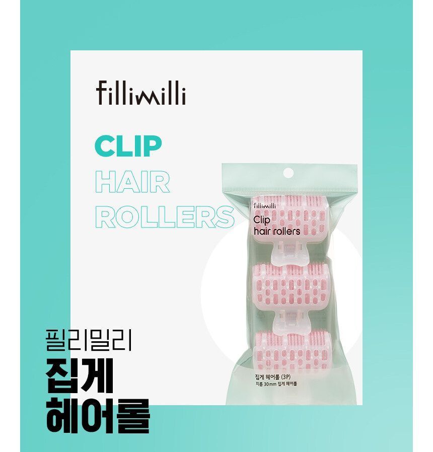 fillimilli - Clip Hair Rollers, 3 pcs, 50 g, 8809374645709