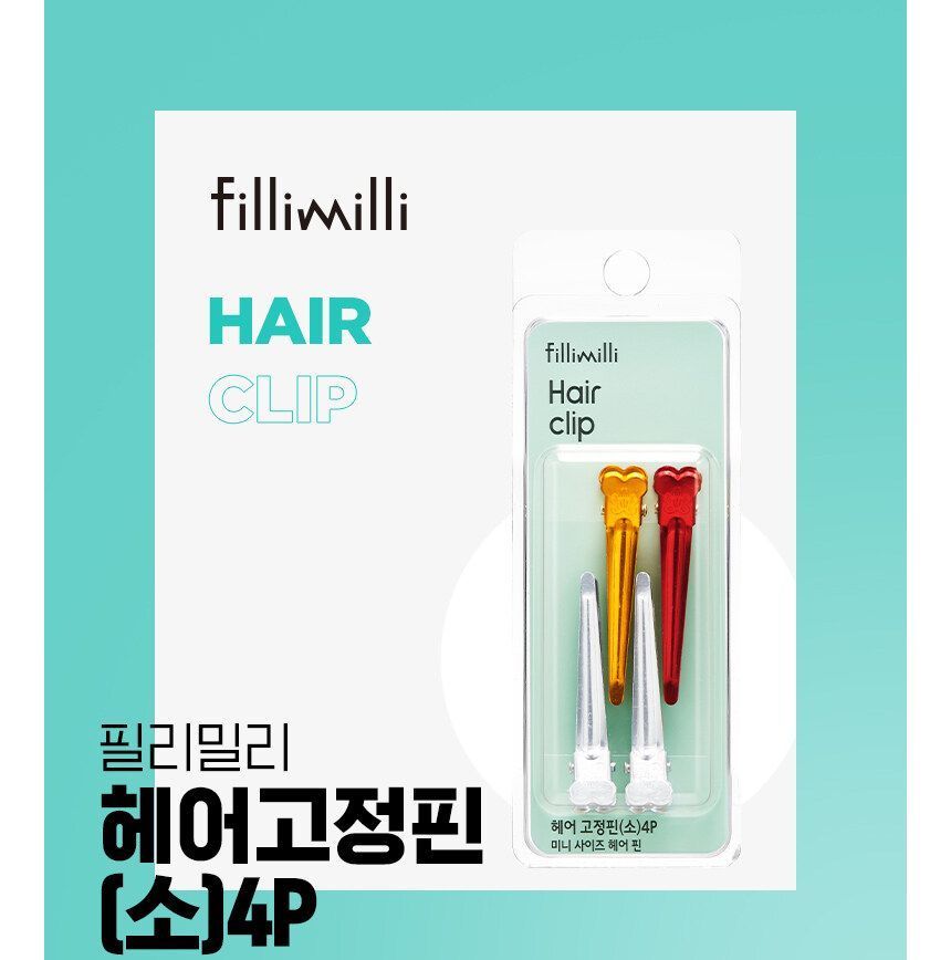 fillimilli - Hair Clip Small, 4 pcs, 50 g, 8801489117539