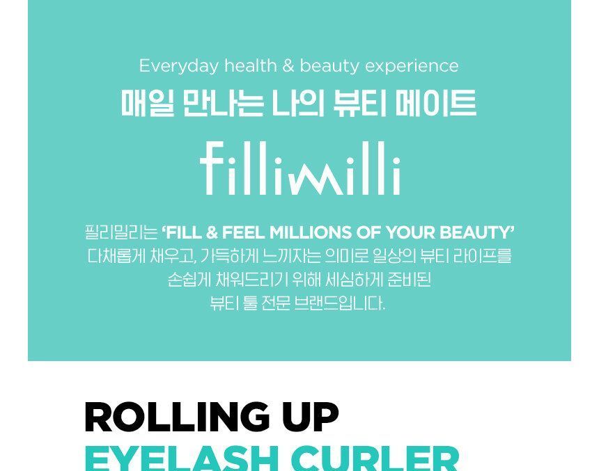 fillimilli - Rolling Up Eyelash Curler, 1 pc, 37 g, 8809865770095