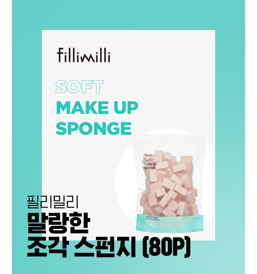 fillimilli - Soft Make Up Sponge Jumbo, 80 pcs, 333 g, 8801489118093