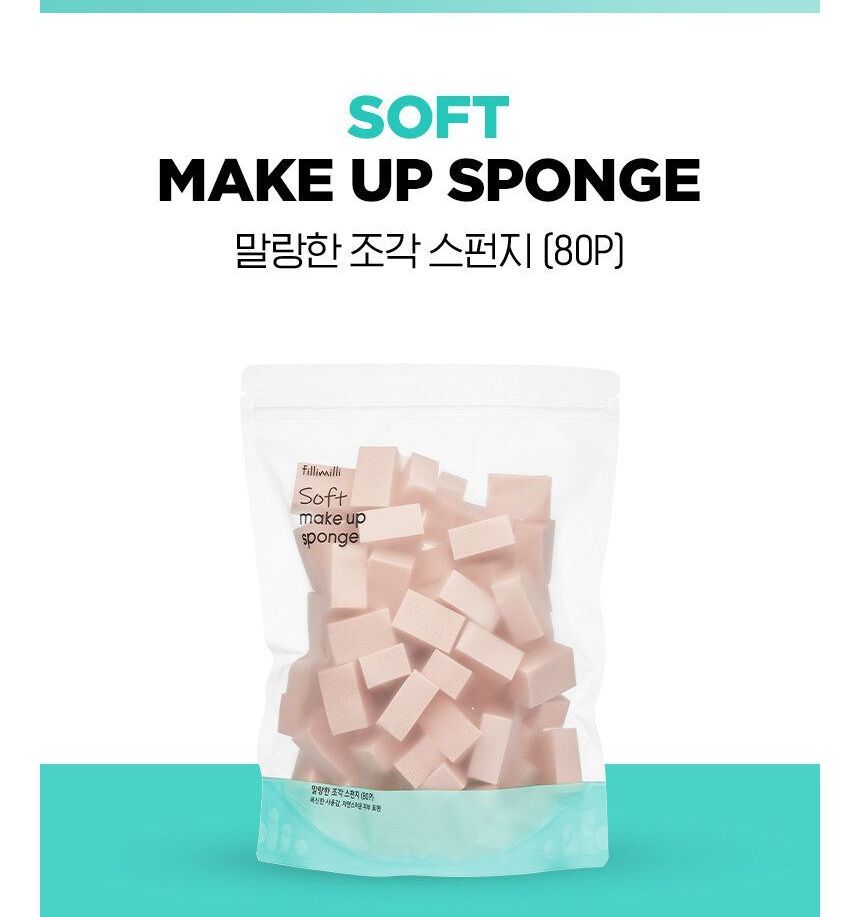 fillimilli - Soft Make Up Sponge Jumbo, 80 pcs, 333 g, 8801489118093