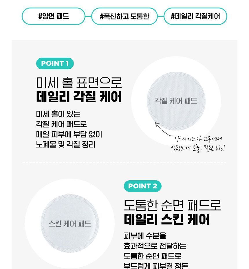 fillimilli - Dual Round Cotton Puff, 60 pads, 45 g, 8809241341413