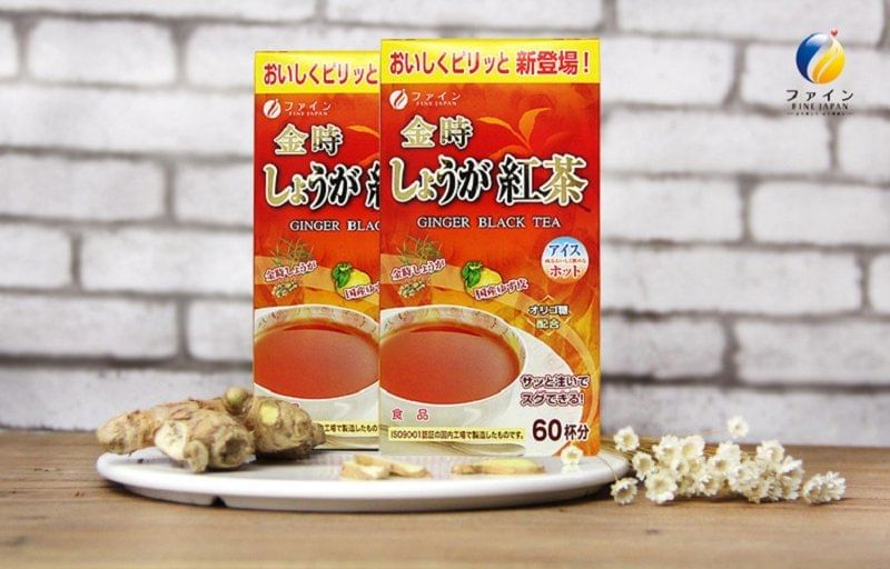FINE JAPAN - Ginger Black Tea, 1g x 60, 138 g, 4976652006164