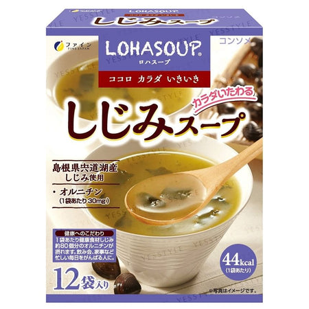 FINE JAPAN - Lohasoup Freshwater Clam Soup, 13g x 12, 221 g, 4976652008397