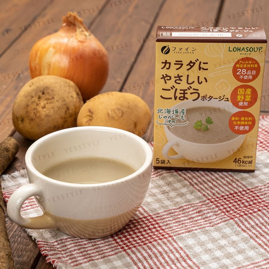 FINE JAPAN - Lohasoup Burdock Soup, 13g x 5, 88 g, 4976652015555
