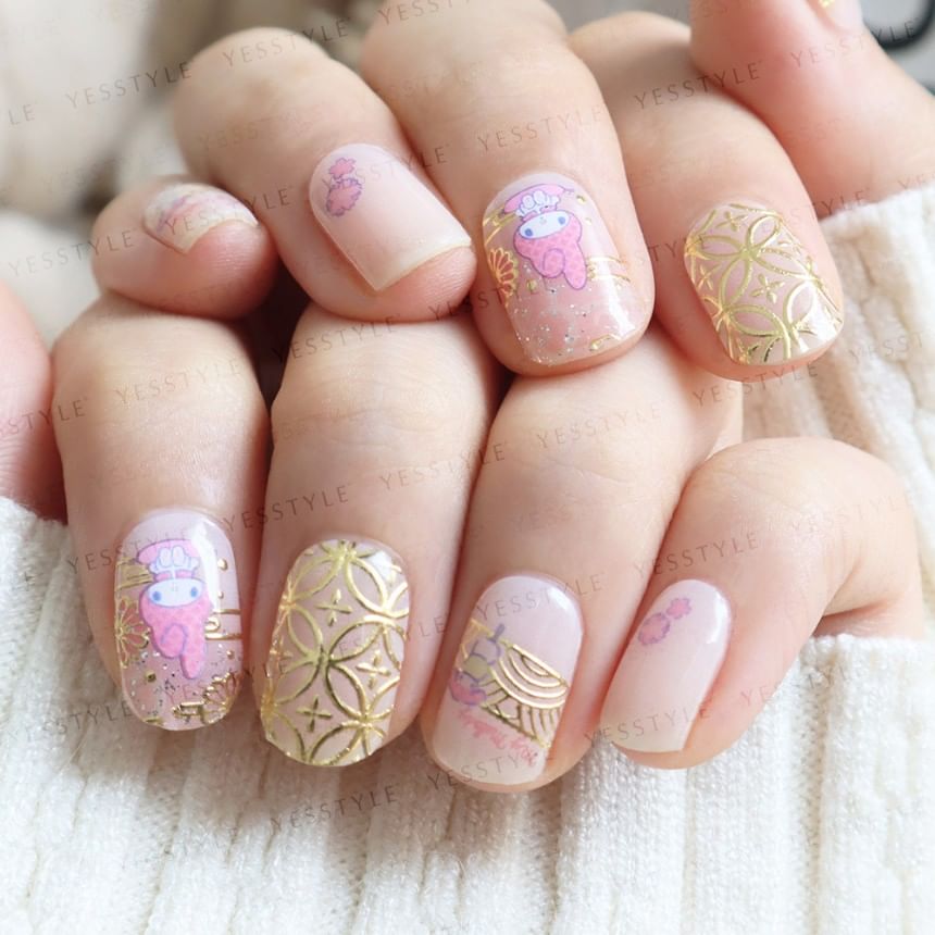 Lunacaca - Sanrio My Melody Japanese Beauty Nail Art Stickers, 24 pcs, 50 g, 4892023003012